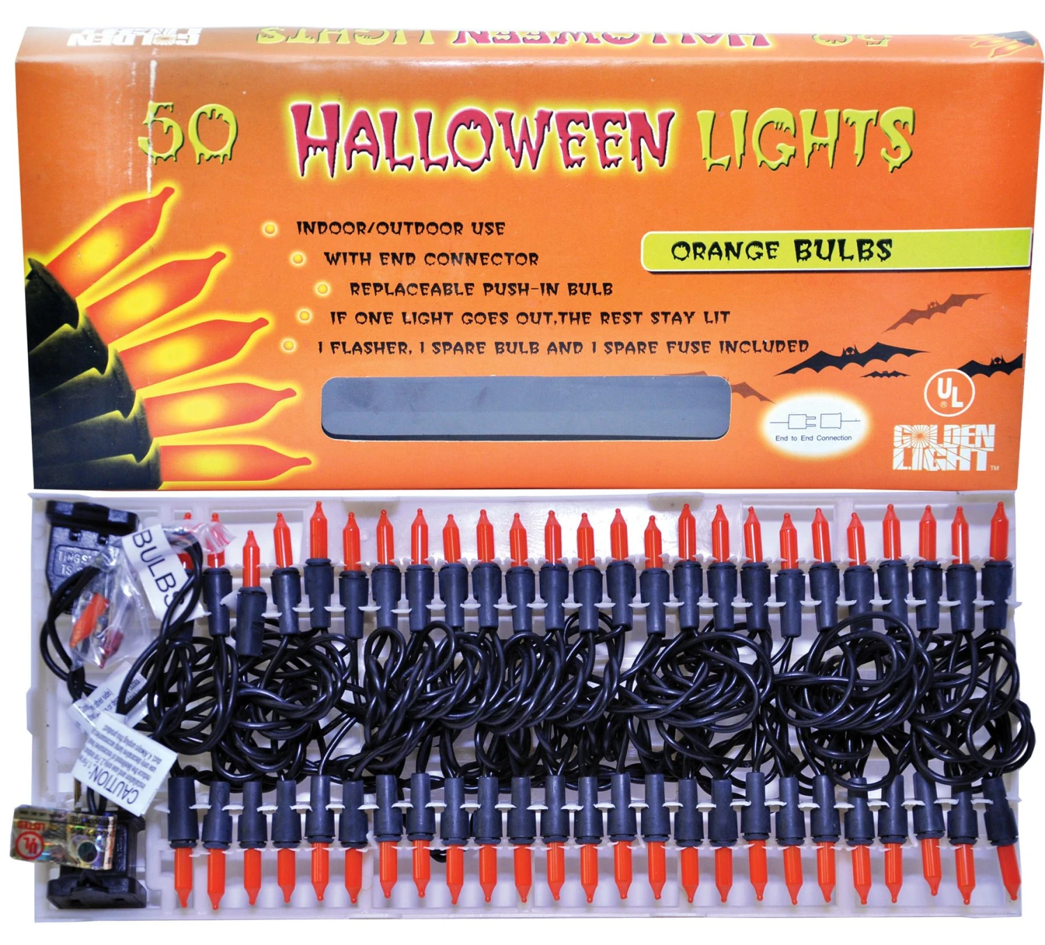 50-Count Halloween Lights With Connector 2 50-Count Halloween Lights With Connector - Image 2