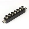 Aluminum Block Manifold With Fittings For 1/4" Airline - 8 Ports