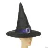 Black & Purple Elegant Witch Hat