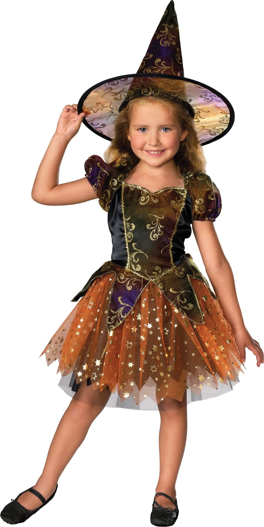 Girl's Elegant Witch Costume - Child 2 Girl's Elegant Witch Costume - Child - Image 2