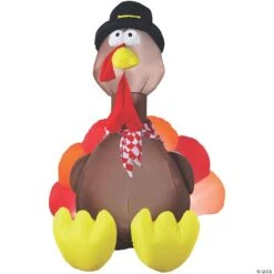 6' Airblown Turkey With Lights
