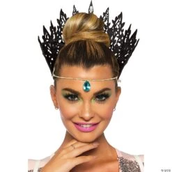 Glitter Die Cut Crown - Black