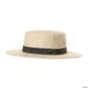 Straw Hat With Black Band - Adult