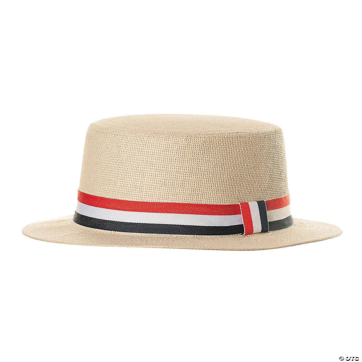 Straw Hat With Flag Band - Adult 1 Straw Hat With Flag Band - Adult
